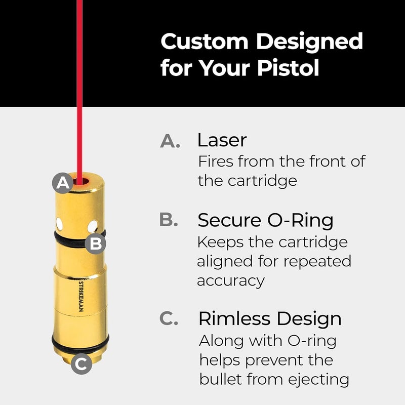 Strikeman 9mm Dry-Fire Laser Training System - Great for Target Shooting Practice with Pistols - Kit Includes Access to Updated App (No Subscription Needed), Cartridge, Target & Phone Holder - Image 3